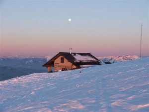 Koča al tramonto